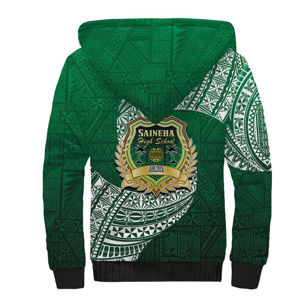 Tonga Saineha High School Sherpa Hoodie Traditional Ngatu and Polynesian Pattern LT03 - Polynesian Pride