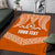 Tonga Tailulu College Area Rug Traditional Ngatu and Polynesian Pattern LT03 Orange - Polynesian Pride