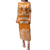 Tonga Tailulu College Family Matching Puletasi Dress and Hawaiian Shirt Traditional Ngatu and Polynesian Pattern LT03 Mom's Dress Orange - Polynesian Pride