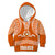 Tonga Tailulu College Kid Hoodie Traditional Ngatu and Polynesian Pattern LT03 Hoodie Orange - Polynesian Pride