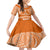 Tonga Tailulu College Kid Short Sleeve Dress Traditional Ngatu and Polynesian Pattern LT03 KID Orange - Polynesian Pride