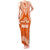 Tonga Tailulu College Tank Maxi Dress Traditional Ngatu and Polynesian Pattern LT03 Women Orange - Polynesian Pride