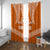 Tonga Tailulu College Window Curtain Traditional Ngatu and Polynesian Pattern LT03 With Grommets Orange - Polynesian Pride