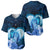 Dolphin Couple Love Story Valentine Day Baseball Jersey With Polynesian Tribal Tattoo Blue Style LT03 - Polynesian Pride