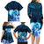 Dolphin Couple Love Story Valentine Day Family Matching Long Sleeve Bodycon Dress and Hawaiian Shirt With Polynesian Tribal Tattoo Blue Style LT03 - Polynesian Pride