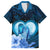 Dolphin Couple Love Story Valentine Day Family Matching Long Sleeve Bodycon Dress and Hawaiian Shirt With Polynesian Tribal Tattoo Blue Style LT03 Dad's Shirt - Short Sleeve Blue - Polynesian Pride