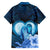 Dolphin Couple Love Story Valentine Day Family Matching Off Shoulder Maxi Dress and Hawaiian Shirt With Polynesian Tribal Tattoo Blue Style LT03 - Polynesian Pride