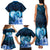 Dolphin Couple Love Story Valentine Day Family Matching Tank Maxi Dress and Hawaiian Shirt With Polynesian Tribal Tattoo Blue Style LT03 - Polynesian Pride