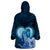 Dolphin Couple Love Story Valentine Day Wearable Blanket Hoodie With Polynesian Tribal Tattoo Blue Style LT03 - Polynesian Pride