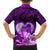 Dolphin Couple Love Story Valentine Day Family Matching Long Sleeve Bodycon Dress and Hawaiian Shirt With Polynesian Tribal Tattoo Purple Style LT03 - Polynesian Pride