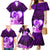 Dolphin Couple Love Story Valentine Day Family Matching Mermaid Dress and Hawaiian Shirt With Polynesian Tribal Tattoo Purple Style LT03 - Polynesian Pride