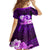 Dolphin Couple Love Story Valentine Day Family Matching Off Shoulder Short Dress and Hawaiian Shirt With Polynesian Tribal Tattoo Purple Style LT03 - Polynesian Pride