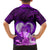 Dolphin Couple Love Story Valentine Day Family Matching Short Sleeve Bodycon Dress and Hawaiian Shirt With Polynesian Tribal Tattoo Purple Style LT03 - Polynesian Pride