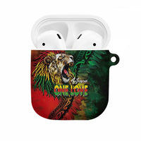 Aotearoa One Love AirPods Case Reggae Lion with Kakahu Huruhuru LT03 Black - Polynesian Pride