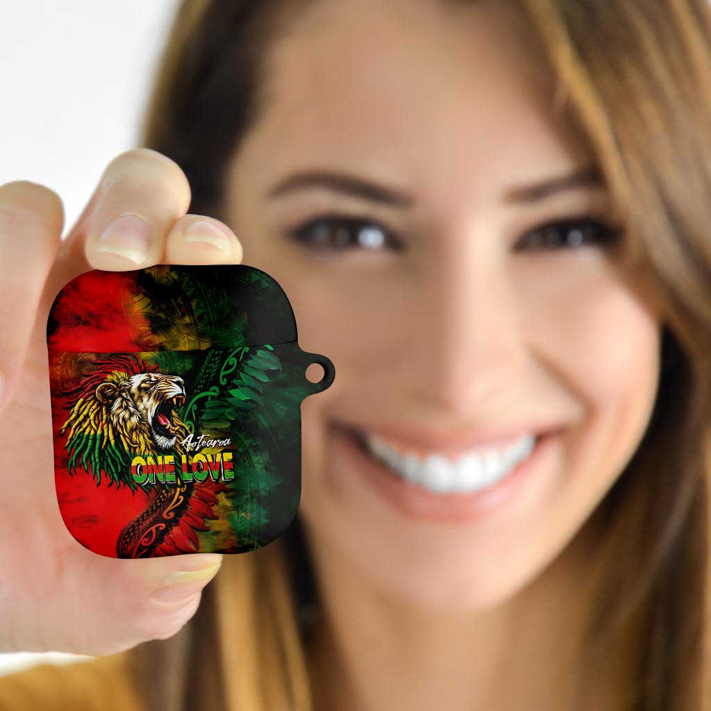 Aotearoa One Love AirPods Case Reggae Lion with Kakahu Huruhuru LT03 - Polynesian Pride