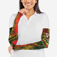 Aotearoa One Love Arm Sleeves Reggae Lion with Kakahu Huruhuru LT03 - Polynesian Pride