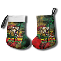 Aotearoa One Love Christmas Stocking Reggae Lion with Kakahu Huruhuru LT03 - Polynesian Pride