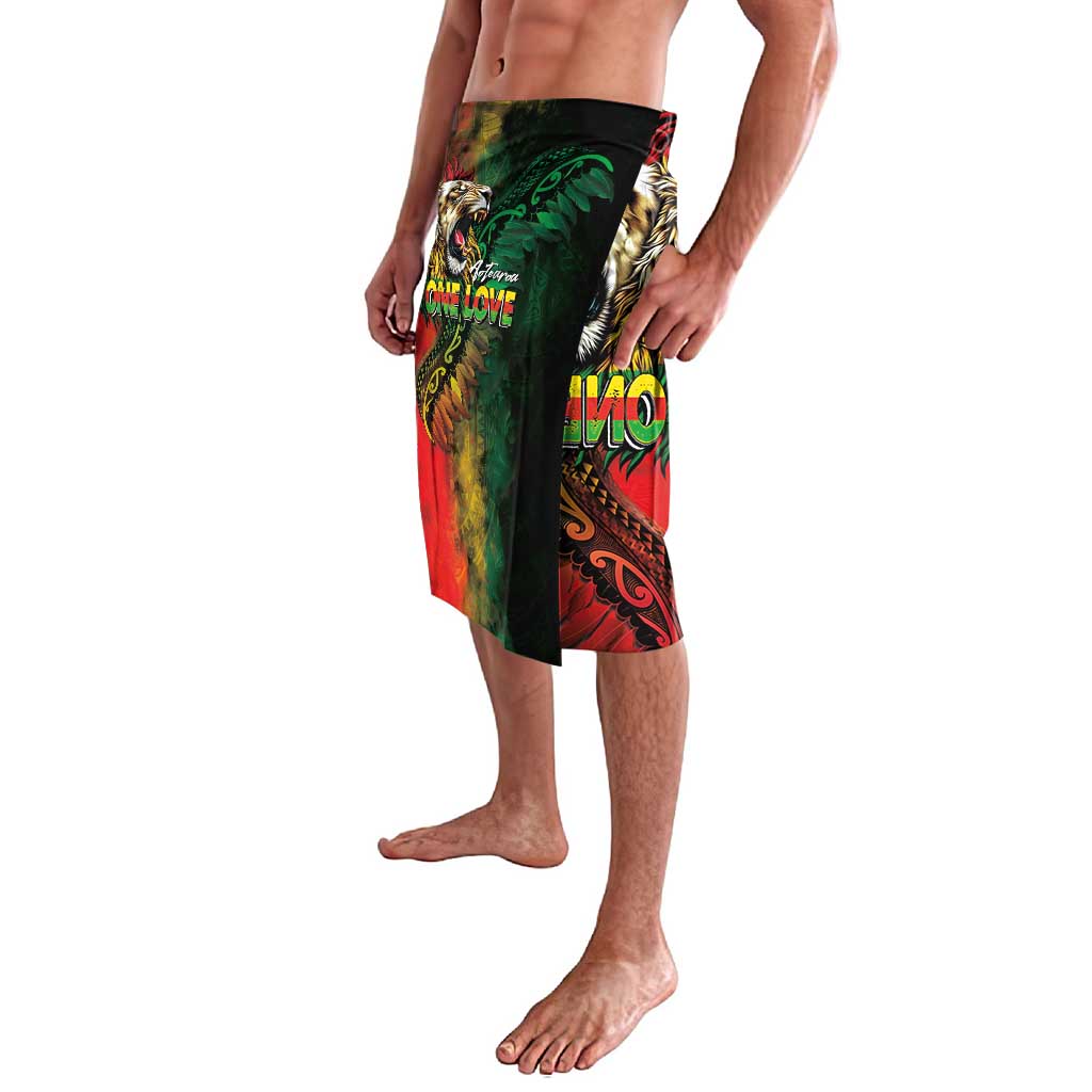 Aotearoa One Love Lavalava Reggae Lion with Kakahu Huruhuru LT03 - Polynesian Pride