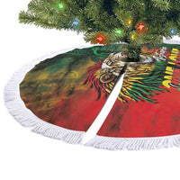 Aotearoa One Love Tree Skirt Reggae Lion with Kakahu Huruhuru LT03 - Polynesian Pride