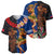 Hawaii and Samoa Together Baseball Jersey Samoan Warrior and Beauty Hula Girl