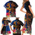 Hawaii and Samoa Together Family Matching Short Sleeve Bodycon Dress and Hawaiian Shirt Samoan Warrior and Beauty Hula Girl