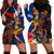 Hawaii and Samoa Together Hoodie Dress Samoan Warrior and Beauty Hula Girl