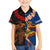 Hawaii and Samoa Together Kid Hawaiian Shirt Samoan Warrior and Beauty Hula Girl