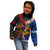 Hawaii and Samoa Together Kid Hoodie Samoan Warrior and Beauty Hula Girl