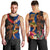 Hawaii and Samoa Together Men Tank Top Samoan Warrior and Beauty Hula Girl