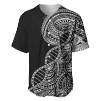Samoan DNA Art Tattoo Baseball Jersey Polynesian Pattern Black Color LT03 Black - Polynesian Pride