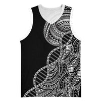 Samoan DNA Art Tattoo Basketball Jersey Polynesian Pattern Black Color LT03 Unisex Black - Polynesian Pride