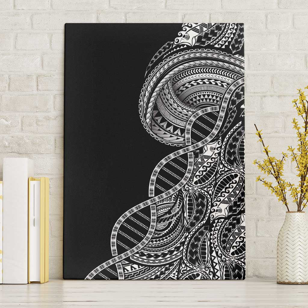 Samoan DNA Art Tattoo Canvas Wall Art Polynesian Pattern Black Color LT03 Without Frame Black - Polynesian Pride