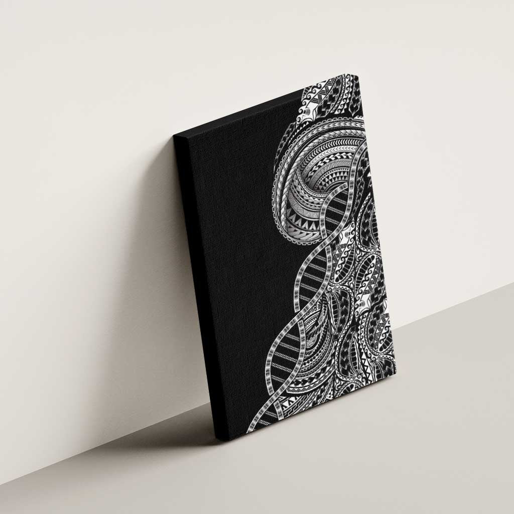 Samoan DNA Art Tattoo Canvas Wall Art Polynesian Pattern Black Color LT03 - Polynesian Pride