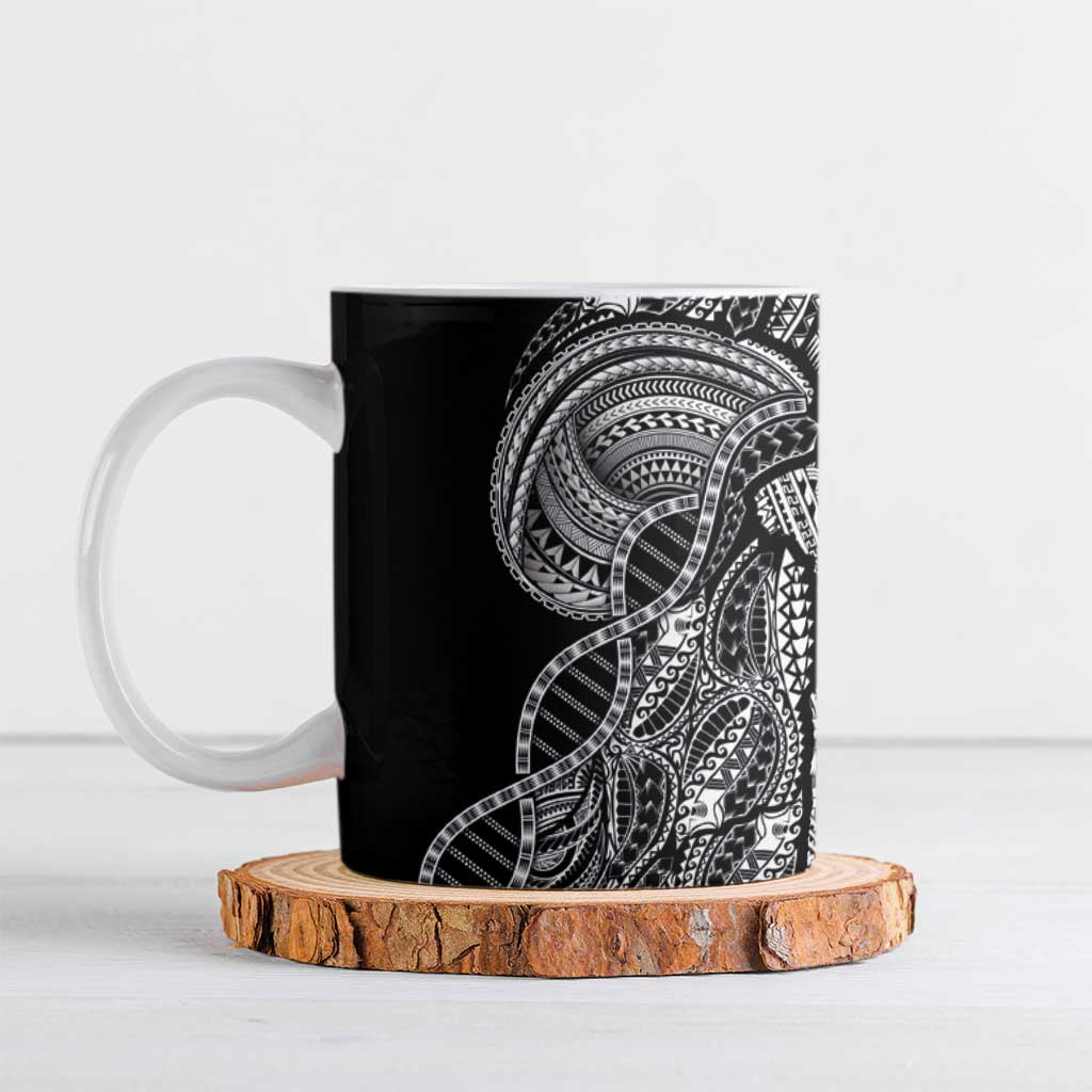 Samoan DNA Art Tattoo Ceramic Mug Polynesian Pattern Black Color LT03 Black - Polynesian Pride