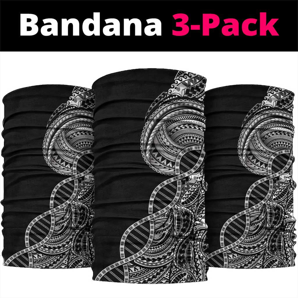Samoan DNA Art Tattoo Neck Gaiter Polynesian Pattern Black Color LT03 package One Size: 25*50cm Black - Polynesian Pride