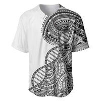 Samoan DNA Art Tattoo Baseball Jersey Polynesian Pattern White Color LT03 White - Polynesian Pride