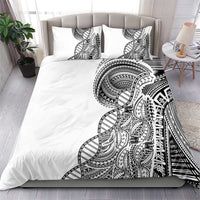 Samoan DNA Art Tattoo Bedding Set Polynesian Pattern White Color LT03 - Polynesian Pride