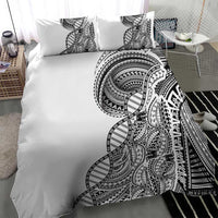 Samoan DNA Art Tattoo Bedding Set Polynesian Pattern White Color LT03 - Polynesian Pride