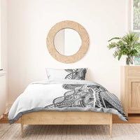 Samoan DNA Art Tattoo Bedding Set Polynesian Pattern White Color LT03 - Polynesian Pride