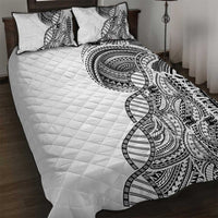Samoan DNA Art Tattoo Quilt Bed Set Polynesian Pattern White Color LT03 White - Polynesian Pride
