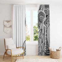 Samoan DNA Art Tattoo Window Curtain Polynesian Pattern White Color LT03 - Polynesian Pride