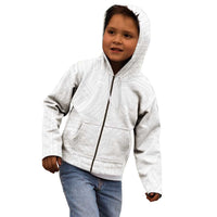 Samoan DNA Art Tattoo Kid Hoodie Polynesian Pattern All White LT03 - Polynesian Pride
