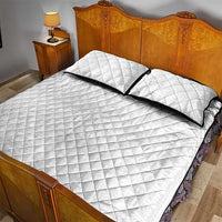 Samoan DNA Art Tattoo Quilt Bed Set Polynesian Pattern All White LT03 - Polynesian Pride