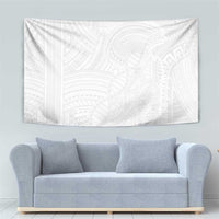Samoan DNA Art Tattoo Tapestry Polynesian Pattern All White LT03 - Polynesian Pride