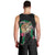 Hawaii Pikake and Maile Lei Men Tank Top Honu Polynesian Pattern Black Color