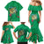 Hawaii Pikake and Maile Lei Family Matching Mermaid Dress and Hawaiian Shirt Honu Polynesian Pattern Green Color