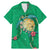 Hawaii Pikake and Maile Lei Family Matching Mermaid Dress and Hawaiian Shirt Honu Polynesian Pattern Green Color