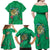 Hawaii Pikake and Maile Lei Family Matching Off Shoulder Maxi Dress and Hawaiian Shirt Honu Polynesian Pattern Green Color