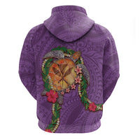 Hawaii Pikake and Maile Lei Hoodie Honu Polynesian Pattern Pink Color LT03 - Polynesian Pride