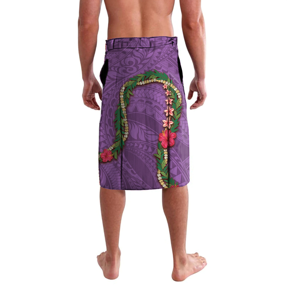 Hawaii Pikake and Maile Lei Lavalava Honu Polynesian Pattern Pink Color LT03 - Polynesian Pride